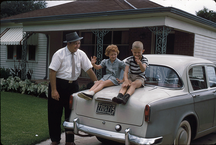 Henry Gremillion with his father and sister